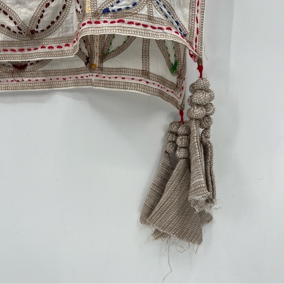 Vrisa Hand Made in India Cotton Embroidered Scarfs Dupatta Lot of 2 - Picture 6 of 10